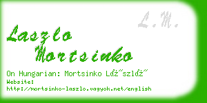 laszlo mortsinko business card